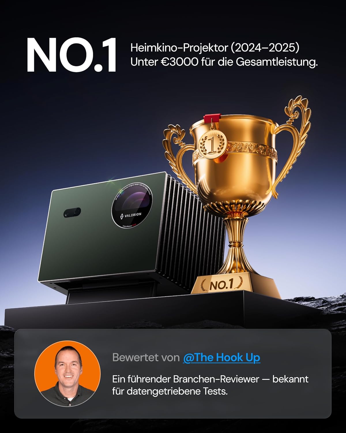 VisionMaster Pro2 Triple Laser 4K Beamer, 3000 ISO Lumen, HDR10+, IMAX Enhanced, Dolby Vision, 4ms Lagfreies Gaming, 15000:1 Kontrast, 0.9-1.5X Optisc