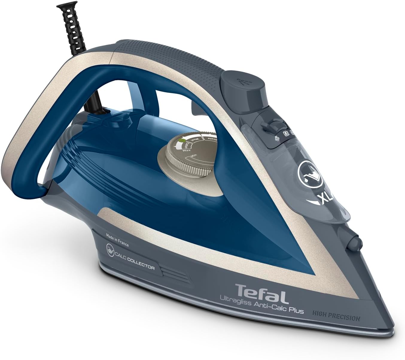 Tefal Dampfbügeleisen Ultragliss Plus, 2800 W, abnehmbarer Kalk-Kollektor, kratzfeste Bügelsohle, 50 g/Min. Dampfabgabe, 260 g/Min. Dampfstoß, Abschal