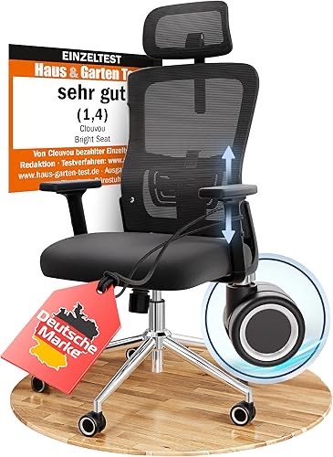 BrightSeat Bürostuhl Ergonomisch [TESTSIEGER] Schreibtischstuhl 100% individuell einstellbar | Büro Stuhl & Gaming Stuhl