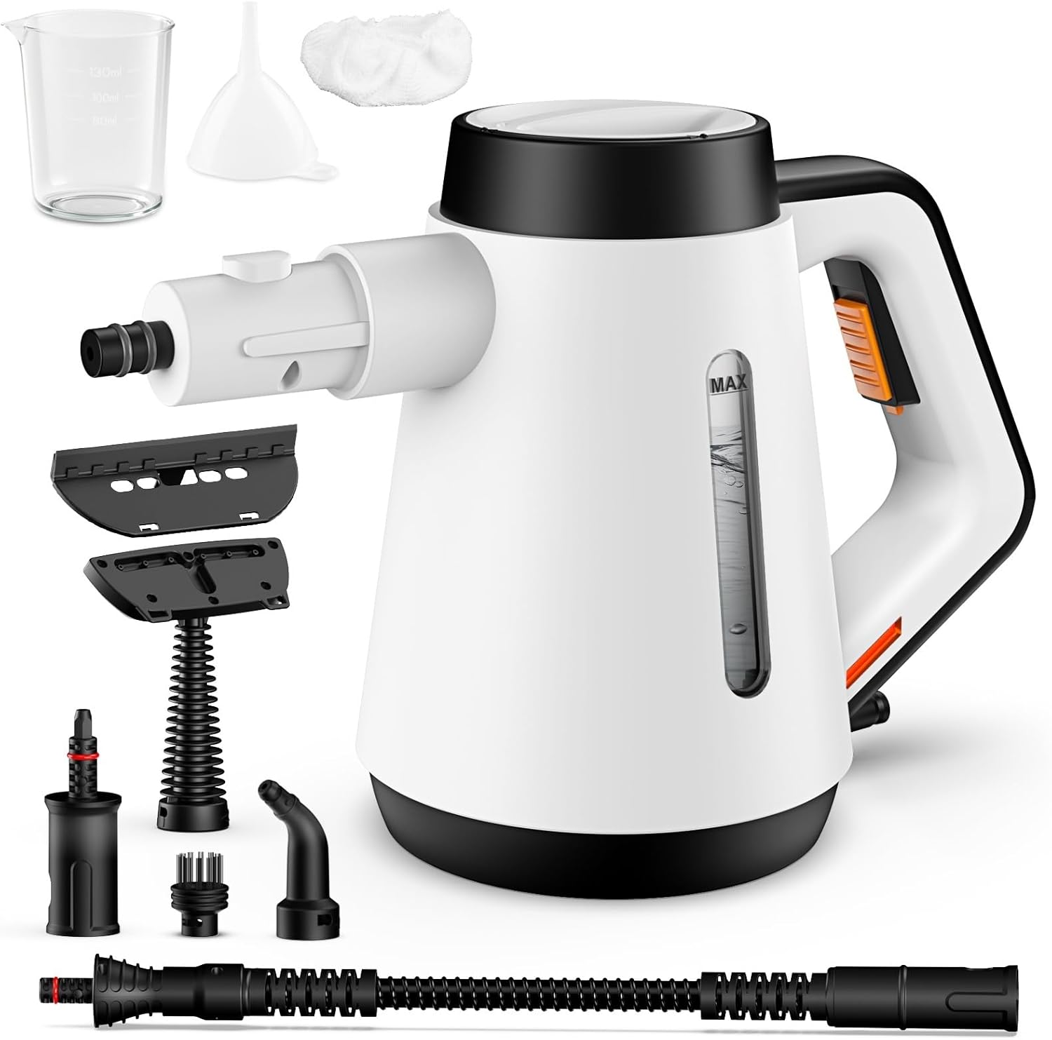 Handdampfreiniger, 400 ml Druck-Mehrzweckdampfreiniger mit 9-teiligem Zubehör, c