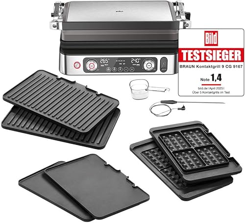 Braun MultiGrill 9 CG 9167 Kontaktgrill mit Grill- und Waffelplatten
