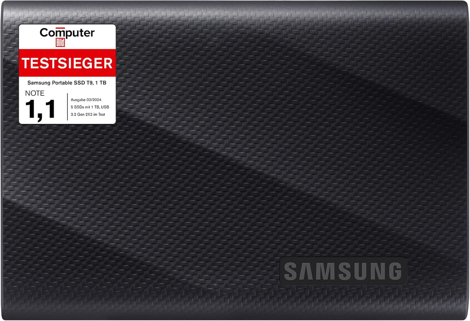 Samsung Portable SSD T9, 1 TB, 2.000 MB/s Lesen, 2.000 MB/s Schreiben, USB 3.2 G