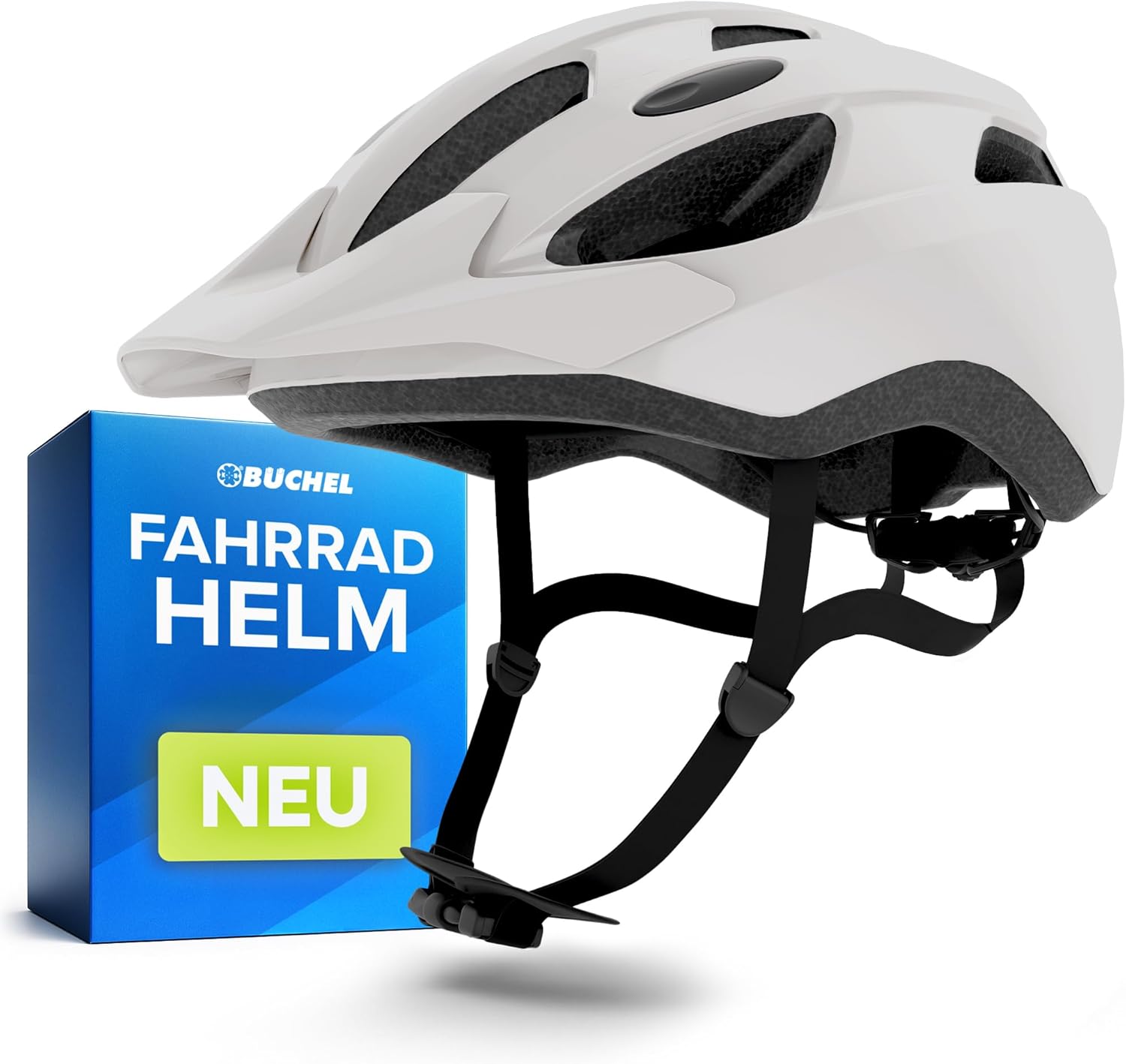 BÜCHEL Fahrradhelm mit In-Mould Technologie & Cam Lock - Helm für Kinder, Da
