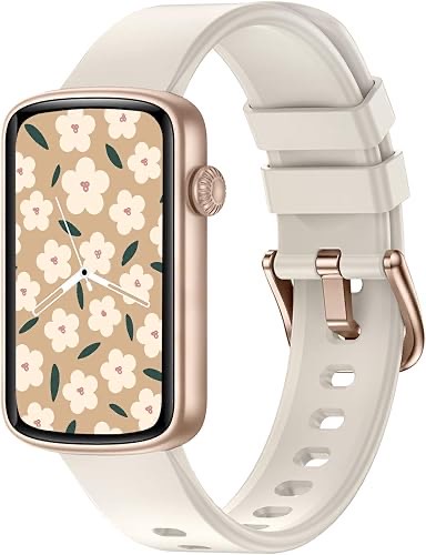 Smartwatch Damen Fitnessuhr Schmal Fitness Tracker Schrittzähler Uhr mit Pulsuhr SpO2 Messung Schlafüberwachung Sportuhr