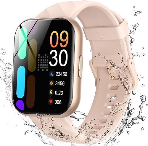 Parsonver Smartwatch Damen mit 5ATM Wasserdicht, Sportuhr zum Schwimmen, 1,8" HD Fitnessuhr Damen mit 100+ Sportmodi, He