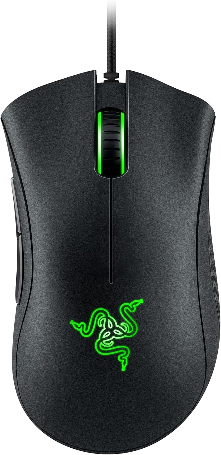 Razer DeathAdder Essential (2021) - Kabelgebundene Gaming-Maus mit Optischem Sensor mit 6400 DPI (5 programmierbare Tasten, Ergonomischer Formfaktor, 