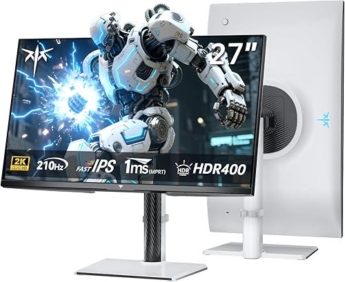 KTC Gaming Monitor 27 Zoll | 2K@200Hz | Eingebaute Lautsprecher | Fast IPS Panel | 1ms Reaktionszeit (MPRT) | 450 cd/㎡ H