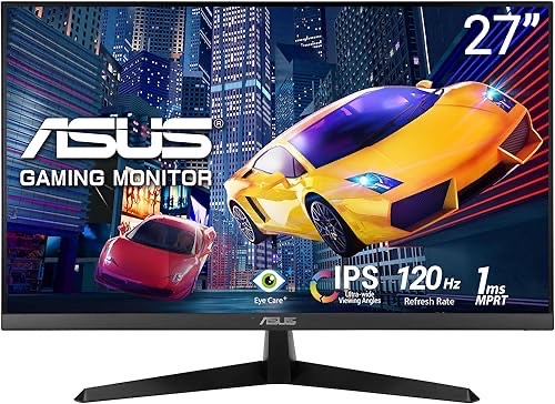 ASUS Eye Care VY279HGR - 27 Zoll Full HD Monitor - 120 Hz, 1ms MPRT, AdaptiveSync, GameFast Input - IPS Panel, Vesa 100x