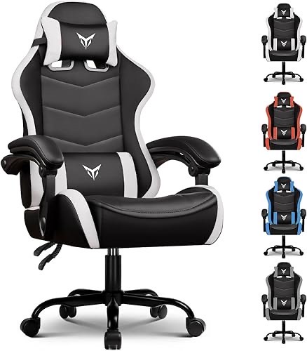 GTPLAYER Gaming Stuhl Bürostuhl Ergonomischer, Gaming Chair verstellbare Kopfstütze und Lendenwirbelstütze, Gaming Sesse