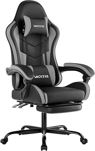 Gaming Chair Computerstuhl Ergonomischer Gaming Stuhl mit Fußstütze Bürostuhl Ergonomischer Computerstuhl mit Lendenwirb