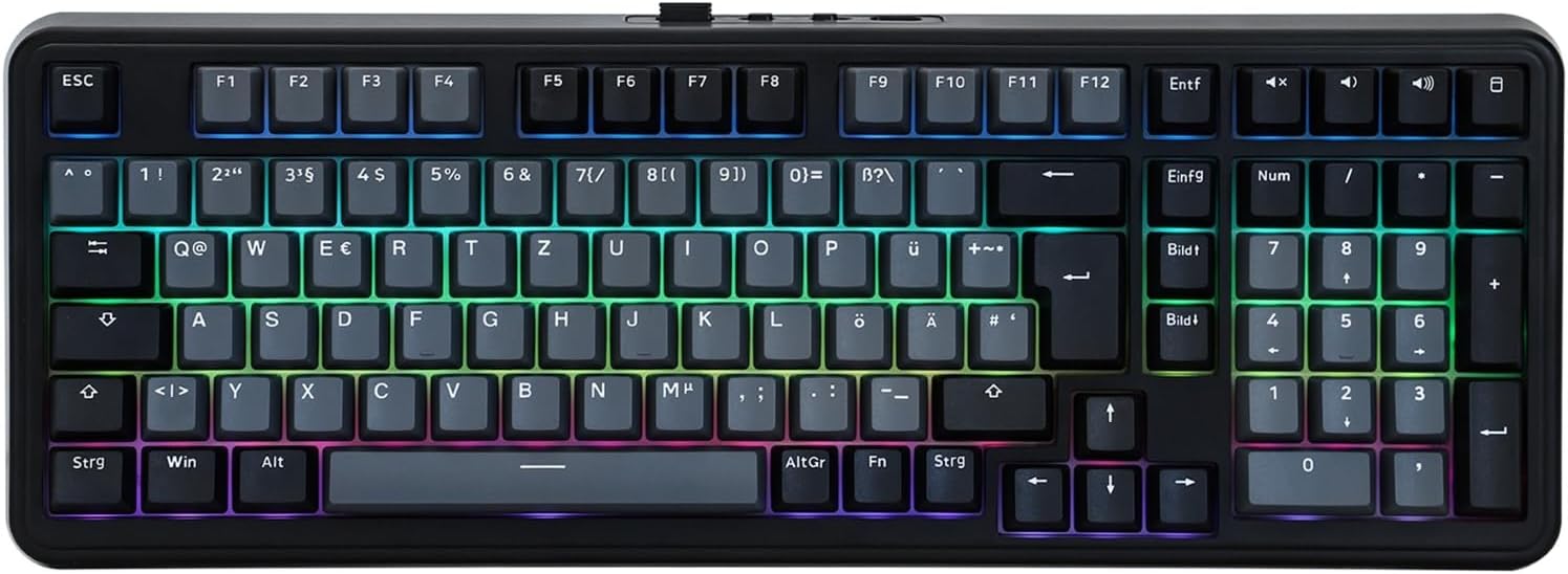 EPOMAKER TH99-ISO-DE QWERTZ Mechanische Tastatur Kabellos, 96% Prozent Gaming-Ta