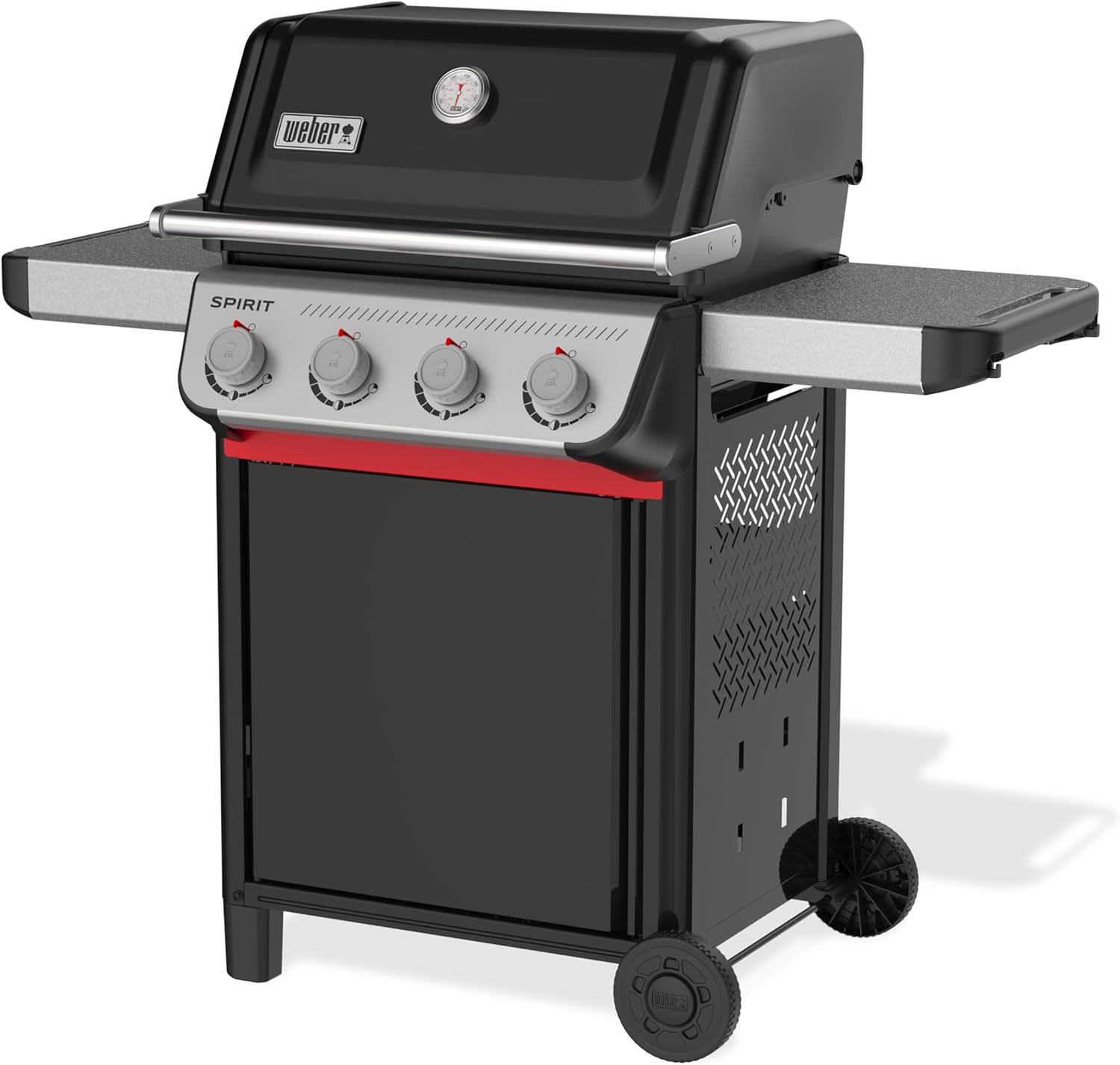 Weber Spirit E-410 Gasgrill / 4 Brenner, Snap-Jet Zündung, Robuste Räder und War