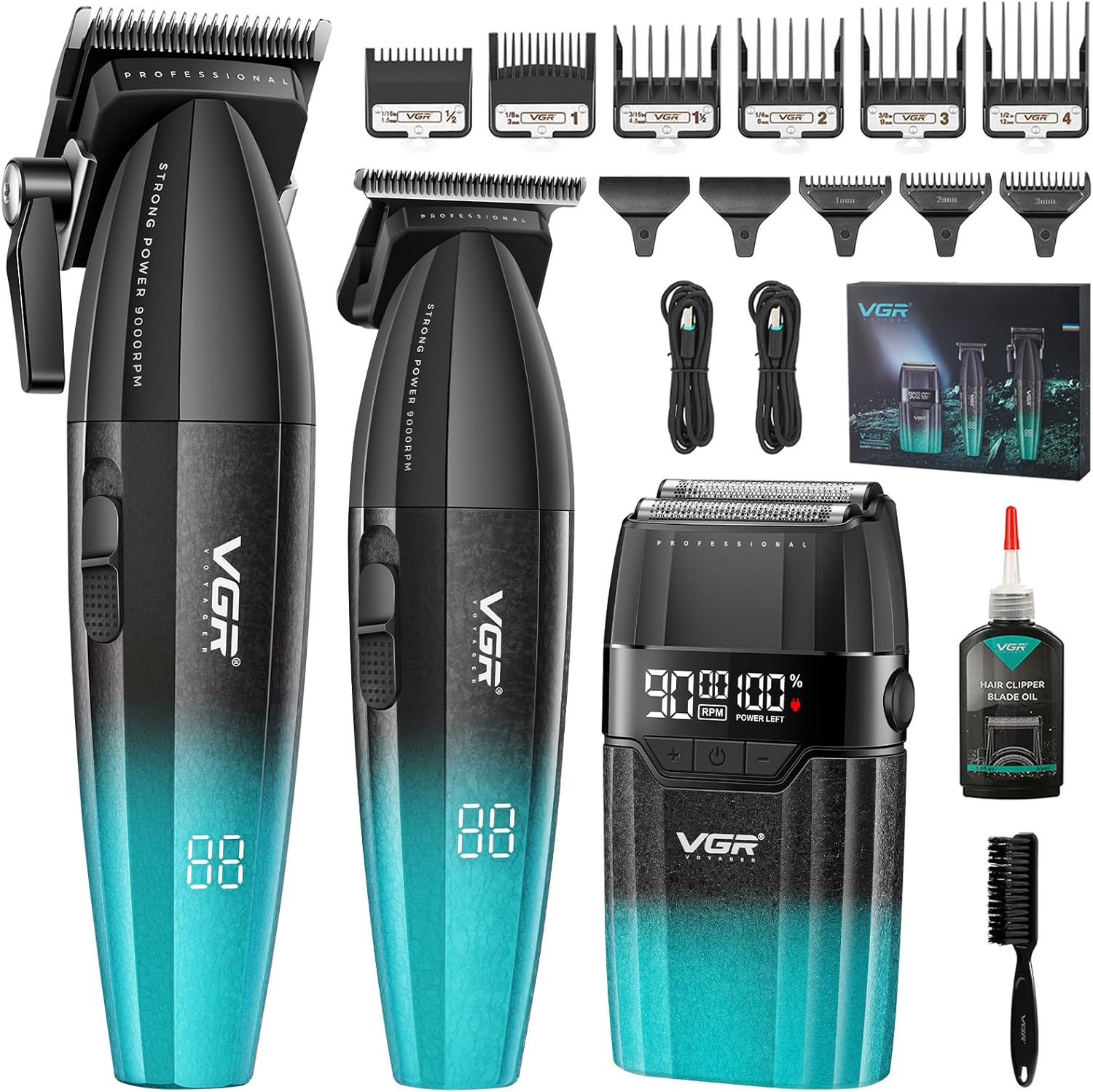 VGR 640 S3 3 IN 1 Haarschneidemaschine für Herren, Profi Haarschneider Haartrimm