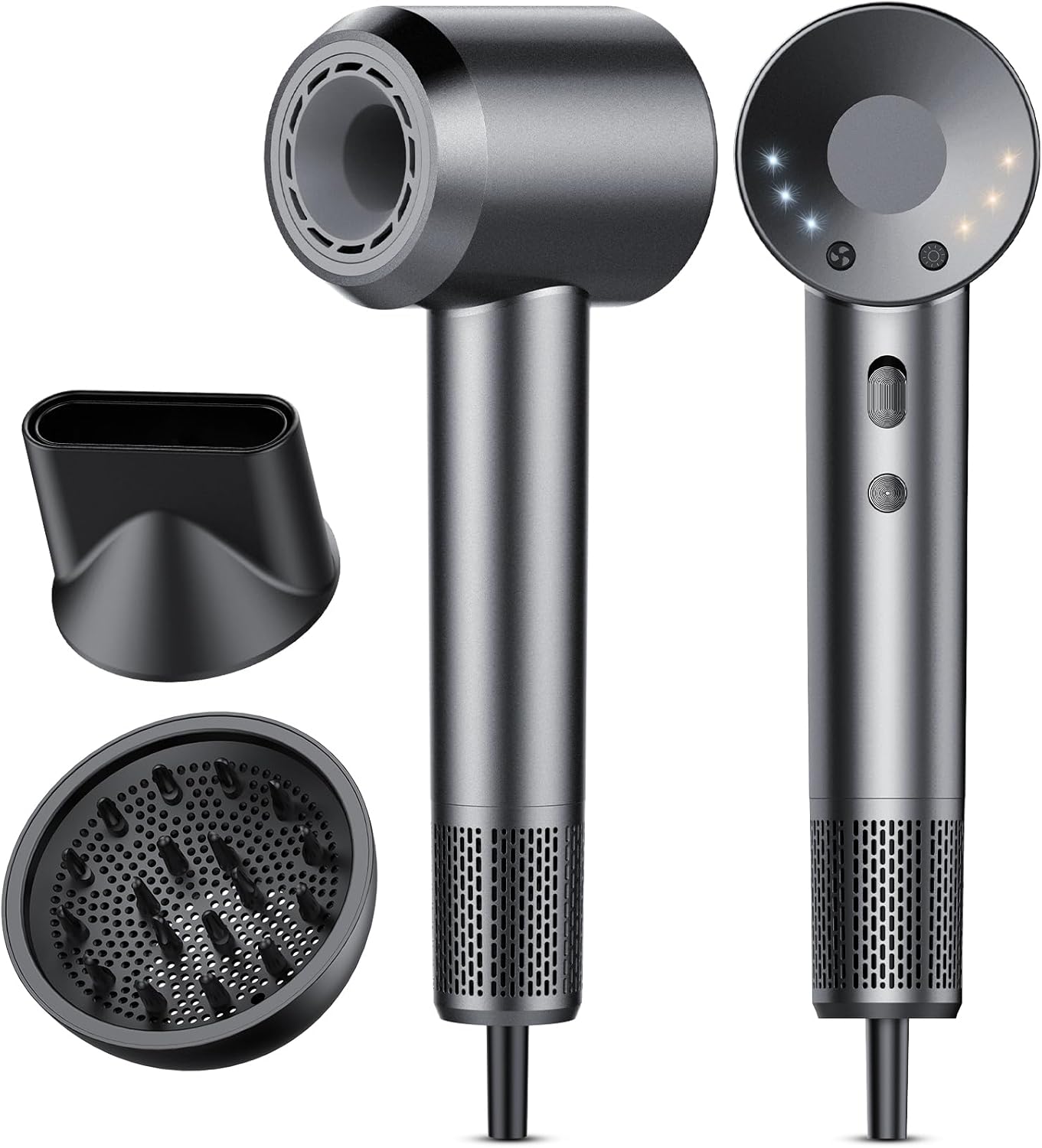 2026 Haartrockner, 160.000 U/min Hochgeschwindigkeits Ionen Föhn, Schnelles Trocknen, 200 Million Negativ Ionen Fön, 57dB geräuscharme Thermocontrol H