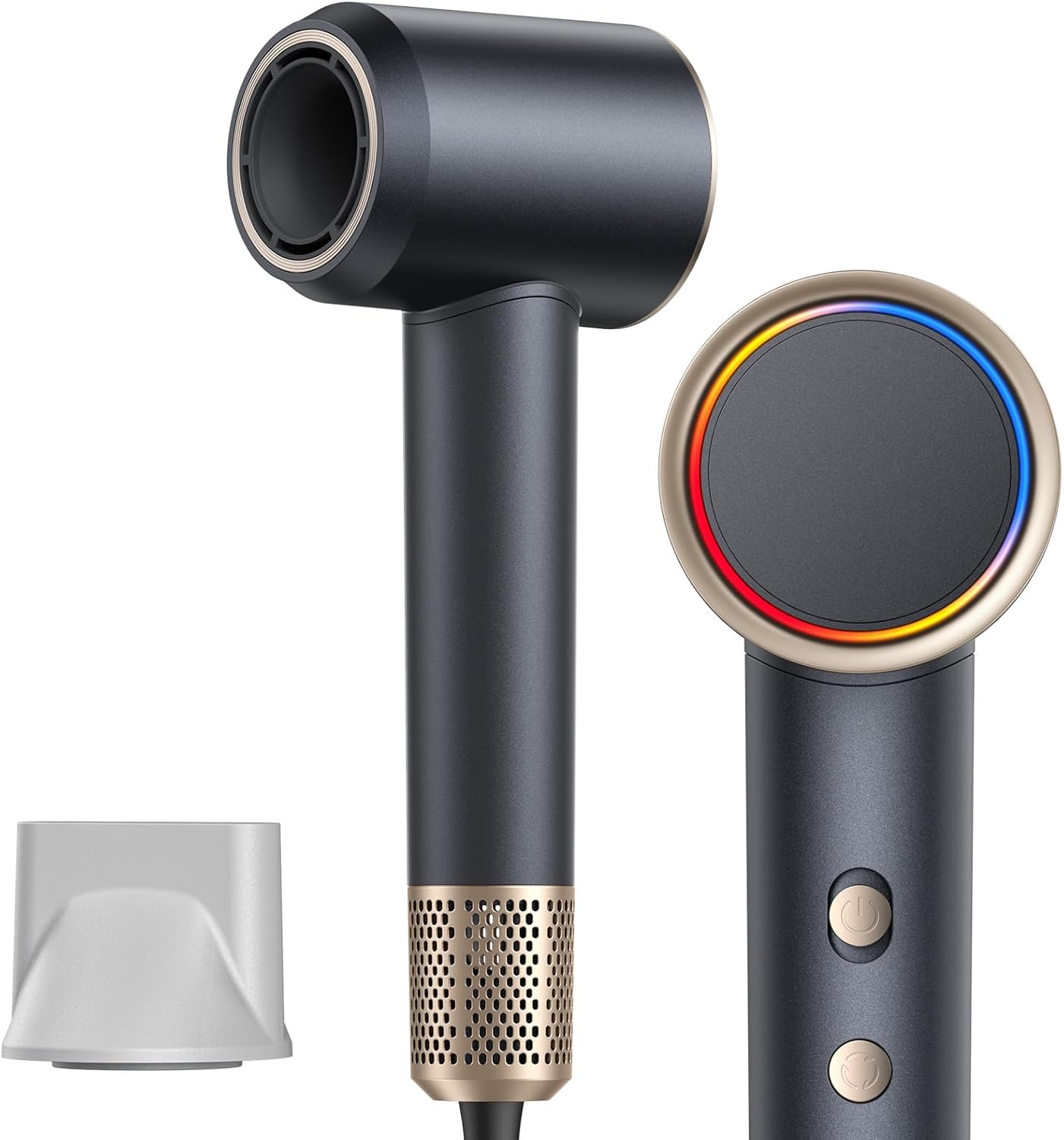 Föhn, Ionen Haartrockner mit Diffusor Fön Leise Föhnen Leicht 110.000 U/min 200 Million Ionen Föhn für Zuhause Salon Reisefön 3 Temperaturen und 2 Ges