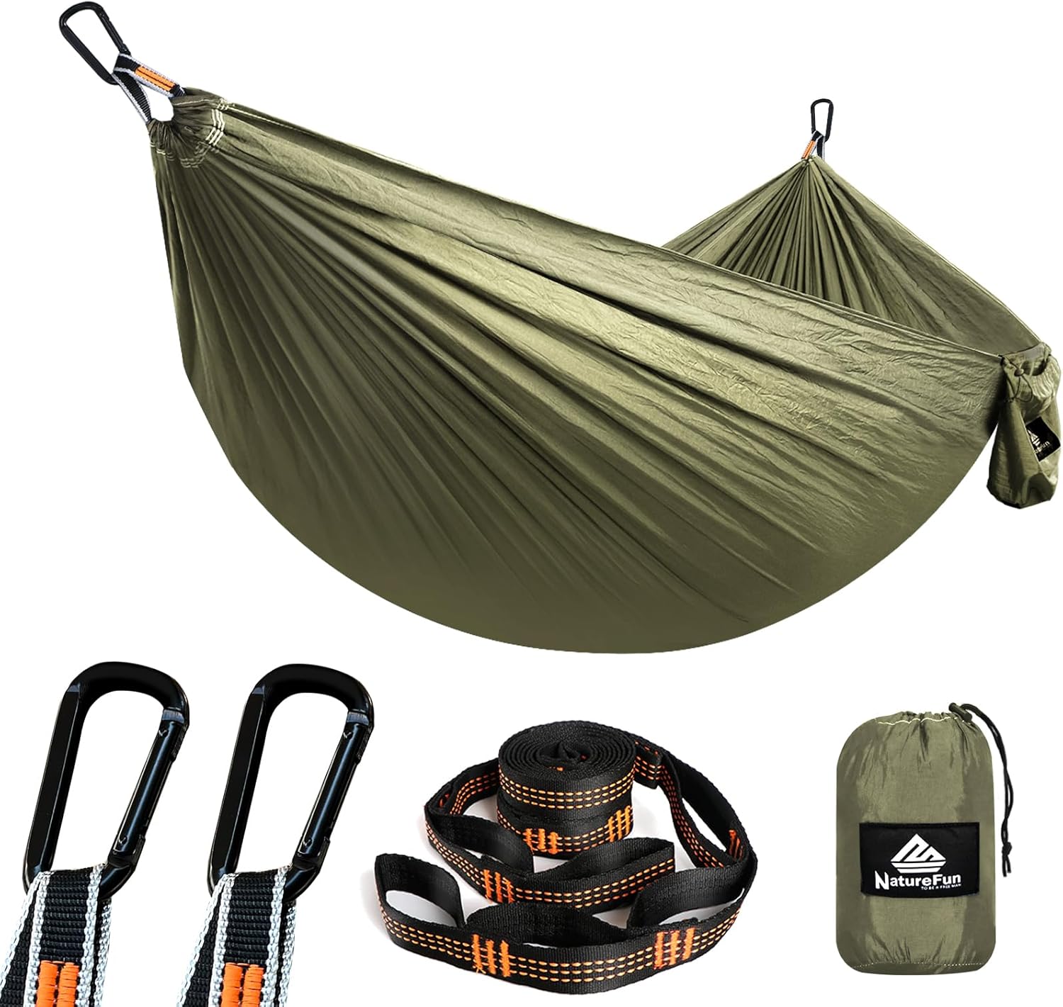 NATUREFUN Ultraleichte Reise Camping Hängematte | 300kg Tragkraft (275 x 140 cm)