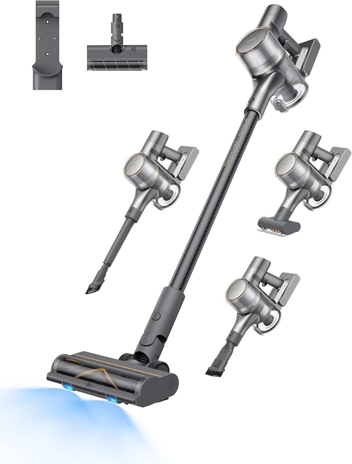 dreame R20 Kabelloser Staubsauger, 22,000PA / 190AW Starke Saugkraft, 90min Lange Laufzeit, Schmutzerkennung, LED-Bildschirm, blaues LED-Licht, kein v