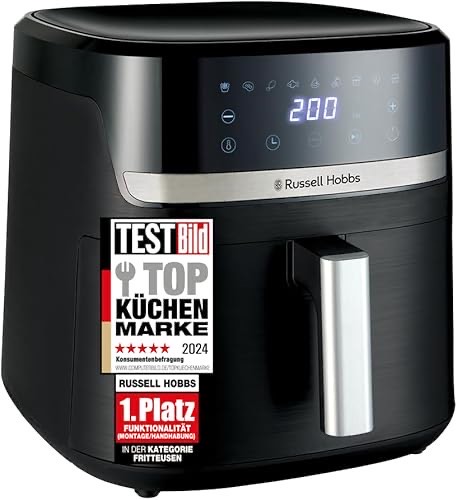 Russell Hobbs Heißluftfritteuse XXL 8,3L Rapid AirFryer [kompaktes Gehäuse, sehr leise, Pizza Ø 26cm] SatisFry (9 Progra