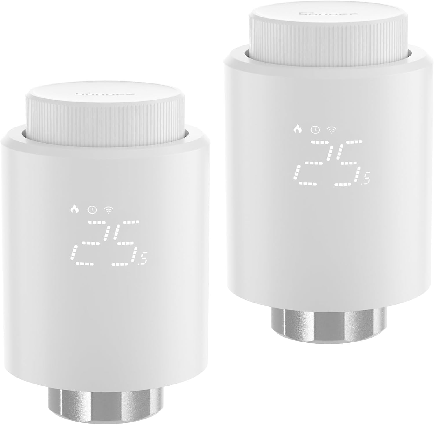 SONOFF TRVZB Smart Heizkörperthermostat, 2 Stück Smart Heizungsthermostat mit App-Funktion, Zigbee Thermostat Benötigt Zigbee 3.0 Hub, kompatibel mit 
