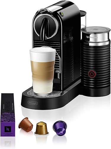 Nespresso De'Longhi EN267.BAE Citiz Kaffeemaschine mit Milchaufschäumer Aeroccino, 1710W, 1 Liter, Schwarz