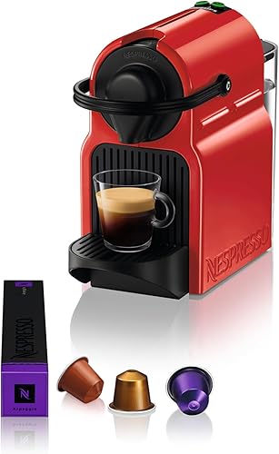 Krups Nespresso Inissia YY5506FD Kaffeemaschine, kompakt, 19 Bar Druck, schnelles Aufheizen in 25 Sekunden, Rot