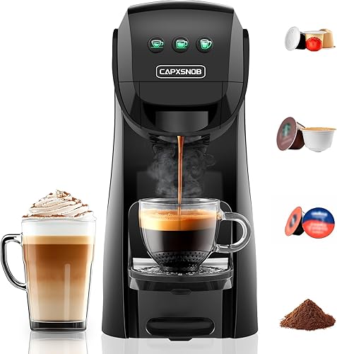 Warriors1 4-in-1 Kaffeepadmaschinen für Nespresso Original, Dolce Gusto, Lavazza A Modo Mio und gemahlenen Kaffee, 20 bars