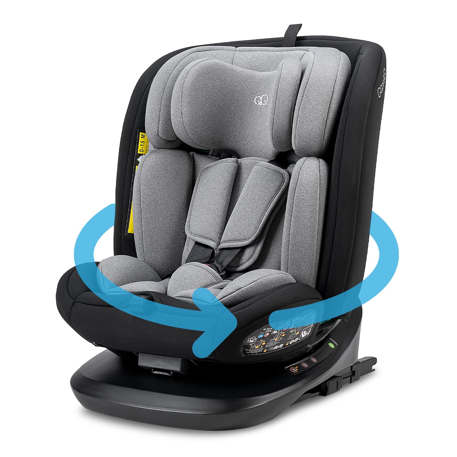 Booboo Safety Lissabon – Der flexible 360° drehbare Kindersitz (40-150 cm), sicher &amp; mitwachsend, Reboard bis 4 Jahre, Isofix &amp; Top-Tether, ex