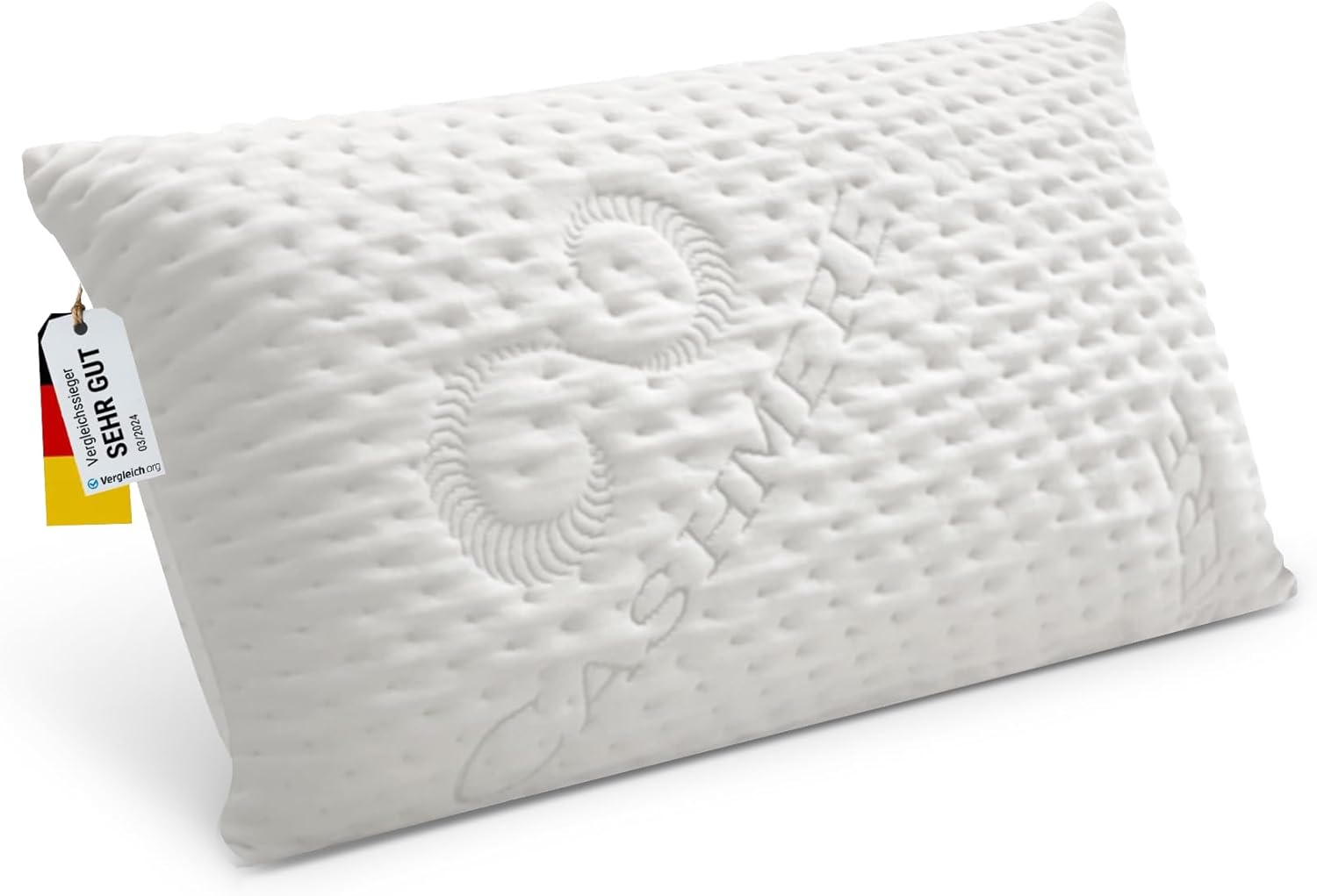 FMP Matratzenmanufaktur Orthopädisches Nackenstützkissen viscoelastisches Kissen, Visco Kopfkissen, Kissen, Nackenkissen 6 cm hoch, weiß