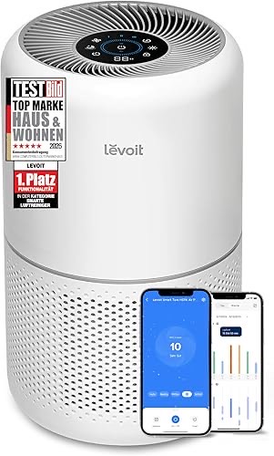 LEVOIT Luftreiniger mit HEPA Luftfilter gegen 99,97 Prozent Schimmel Staub Pollen Tierhaare, Luftqualitäts-Feedback und 