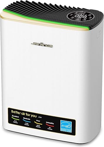 Jafända Luftreiniger HEPA für Allergiker, Raumluftreiniger mit Aromatherapie-Diffuser & Aktivkohlefilter, Entfernt 99,97