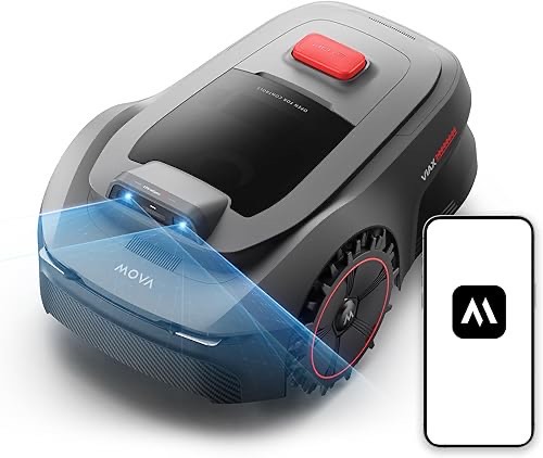 MOVA ViAX 250 Mähroboter Ohne Begrenzungskabel, Empf. 250m², KI-unterstützte Mapping, U-förmige Bahnen, Hindernisvermeid