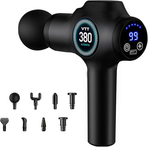 Massagepistole, Mini Massagepistole, Tiefengewebe Massage Gun, Tragbares Massagegerät, 99 Geschwindigkeiten, LCD-Touchsc