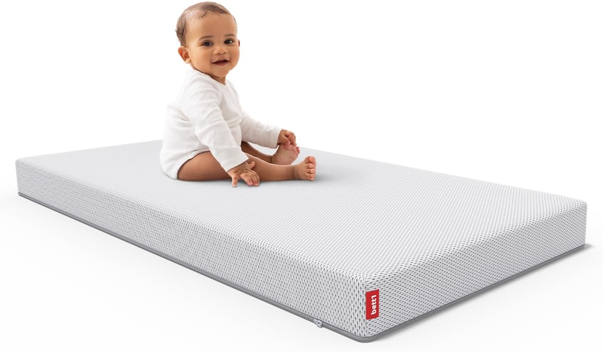 Bodyguard bett1 SuperBreeze Kindermatratze 70x140 cm für Neugeborene, Babys und Kleinkinder (Liegefläche bei 60 °C waschbar, rundum verstärkte Trittka