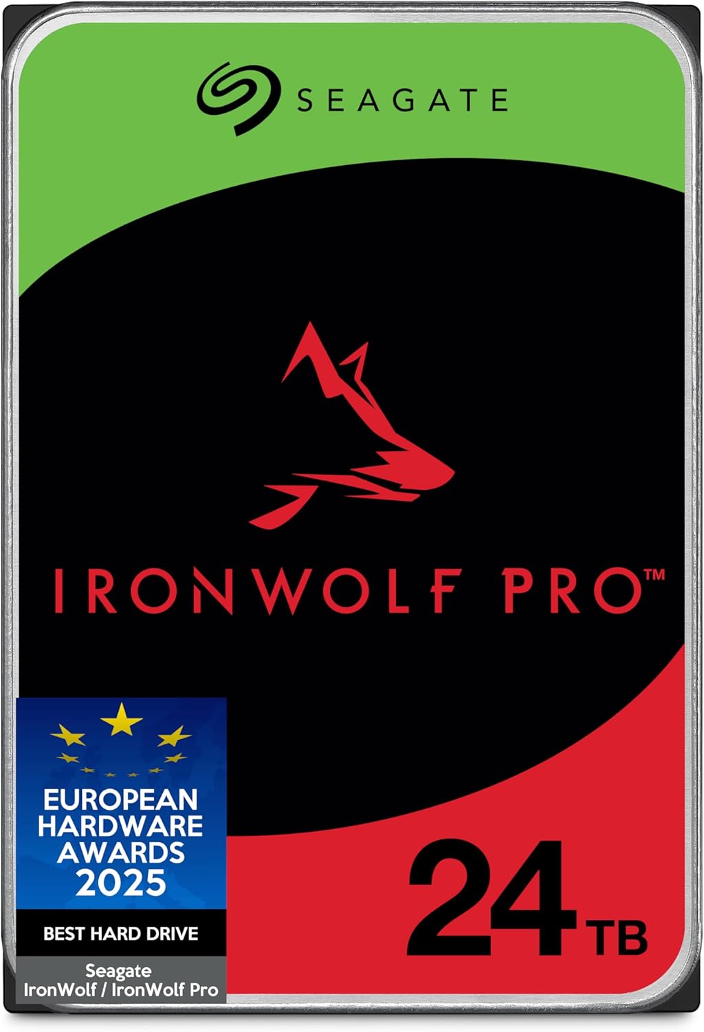 Seagate IronWolf Pro 24TB, NAS Interne Festplatte HDD, 3.5 Zoll, 7200 U/Min, CMR, 256 MB Cache, SATA 6 GB/S, inkl. Data Rescue Service (ST24000NTZ02)
