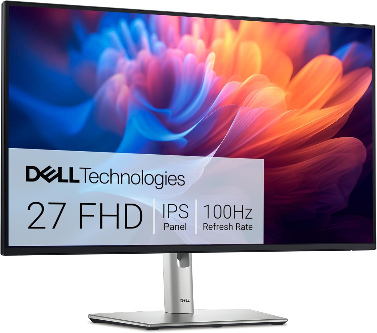 Dell P2725H 27 Zoll Full HD (1920x1080) Monitor, 100Hz, IPS, 5ms, 99% sRGB, USB-C, DisplayPort, HDMI, VGA, 4X USB, 3 Jahre Garantie, Schwarz