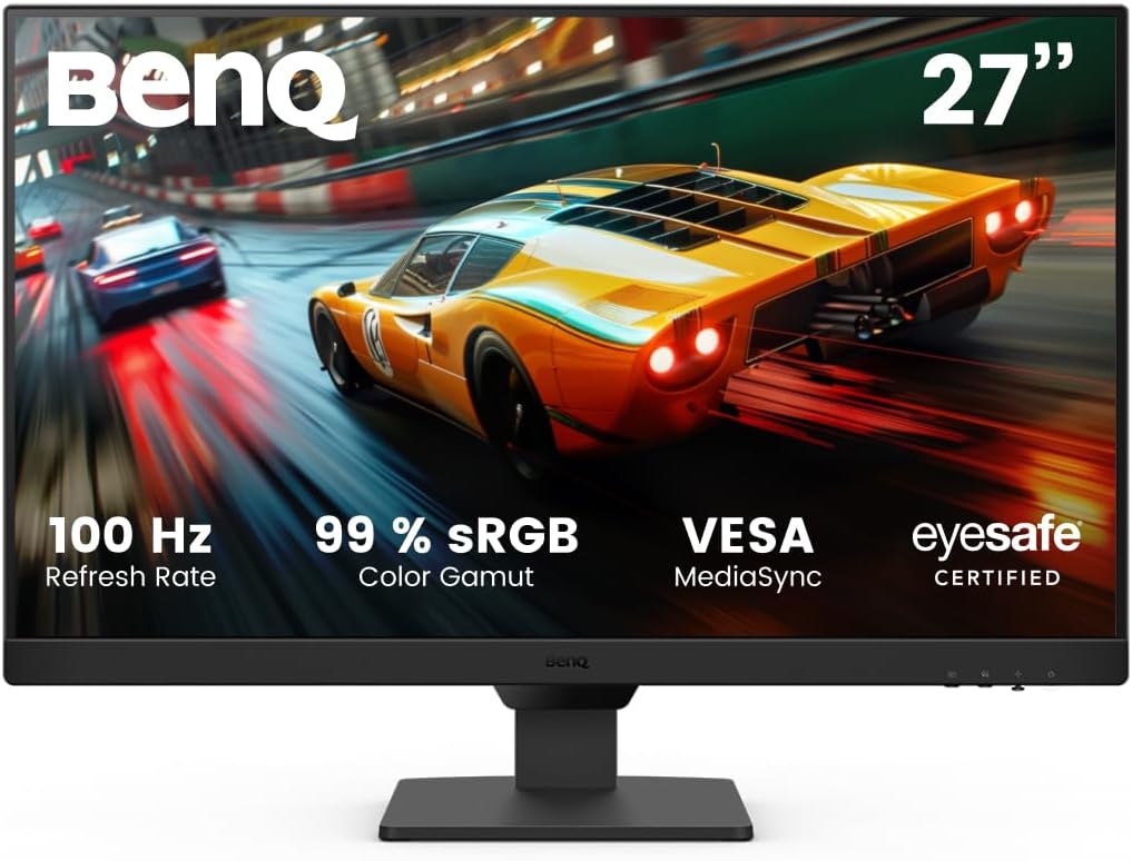 BenQ GW2790E 27 Zoll Eye-Care Gaming Monitor, 100Hz, 1920x1080p, IPS, integrierte Lautsprecher, Wandhalterung, Thin Bezel, Smarte Helligkeitsanpassung