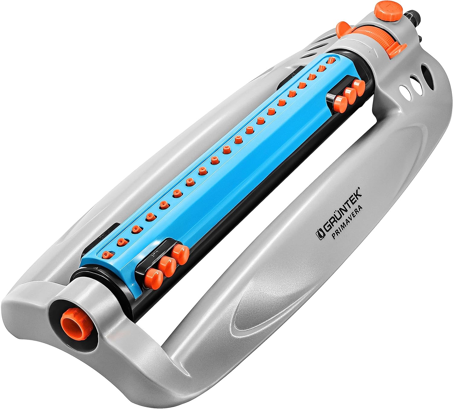 GRÜNTEK Rasensprenger bis 462 m2 für große Rasenflächen mit Turbo-Motor, Viereckregner Rasen-Sprinkler mit Variabler Breite, größte Bewässerungsfläche