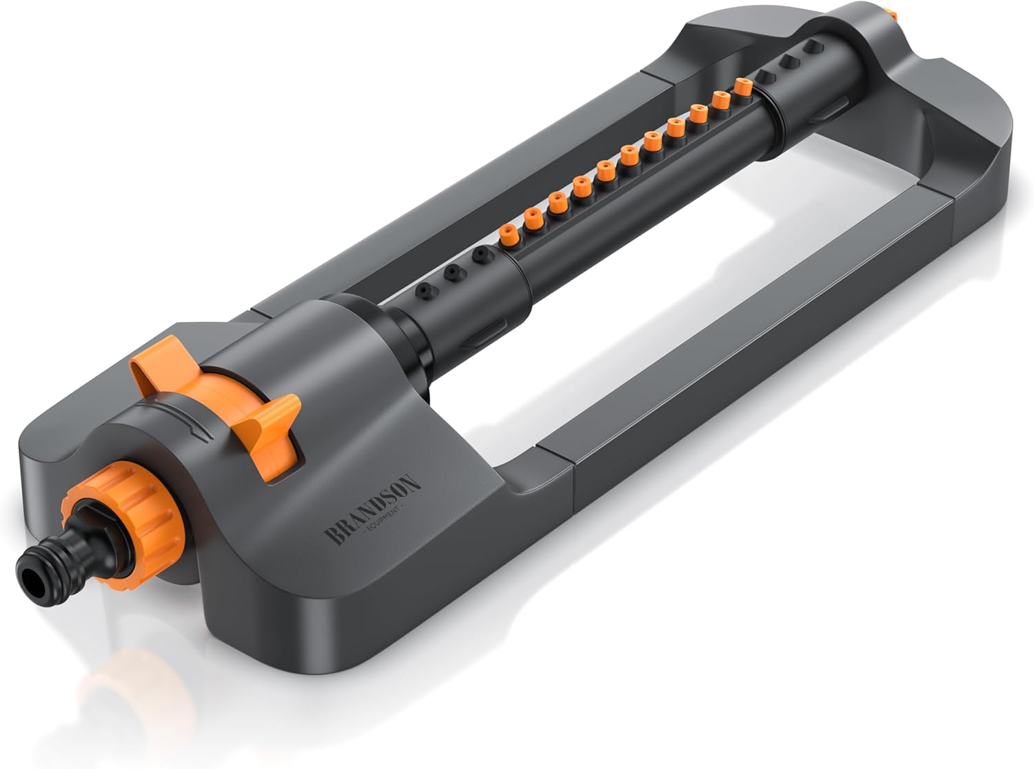 Brandson - Rasensprenger Viereckregner 3/4 Zoll – 17 Düsen (6 separat einstellbar) – für große Flächen – Oszillation 20° bis 140° – Sprengweite bis 15