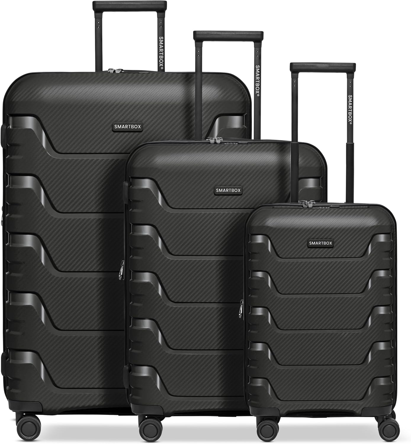 Smartbox Hartschalen Koffer-Set 3-teilig | mit Dehnfalte erweiterbar um 3 cm | a