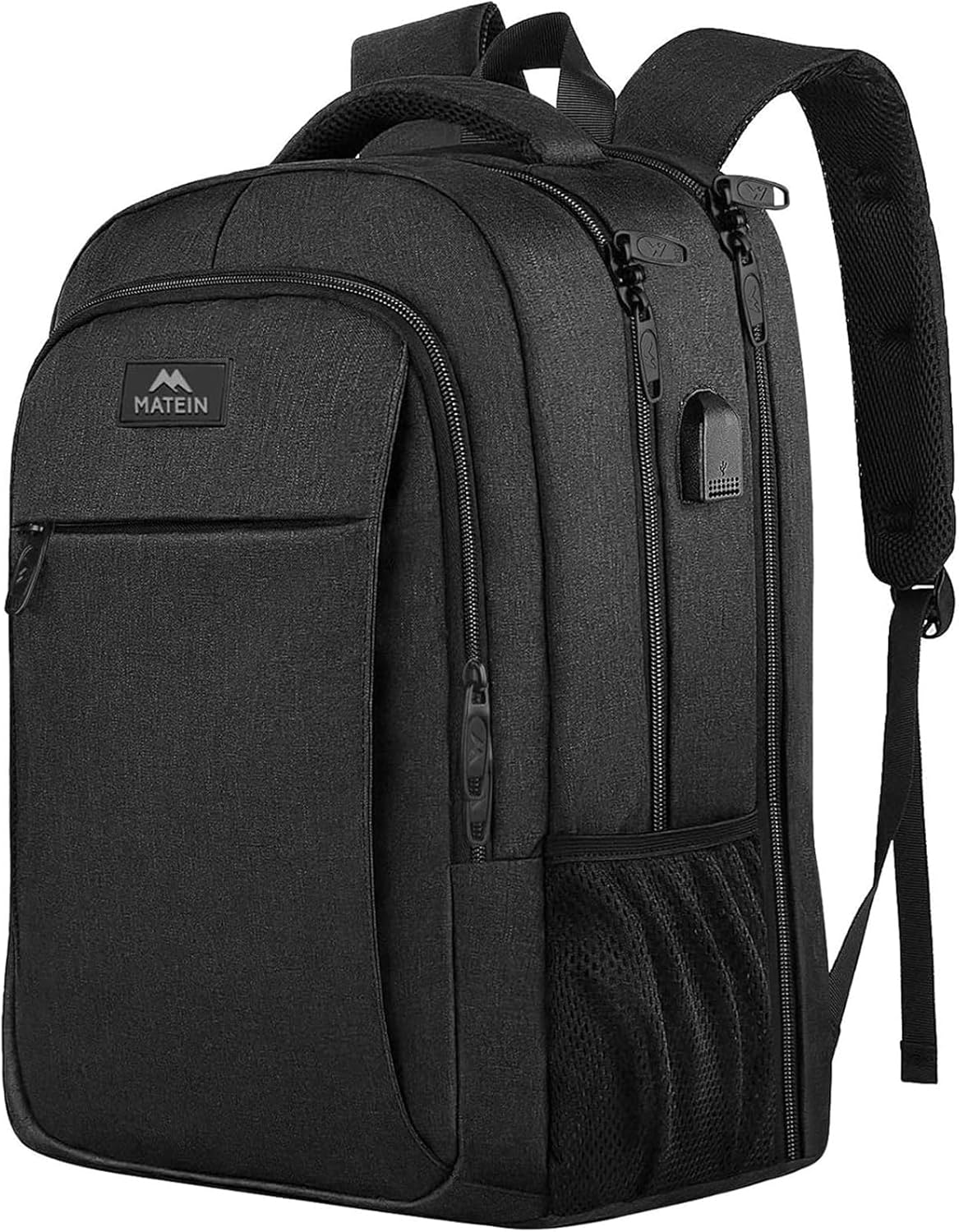 MATEIN Rucksack Herren, Groß Laptop Rucksack 17,3 Zoll Schulrucksack Laptoptasche mit USB Ladeanschluss Anti Diebstahl Business Arbeit Reisen Backpack