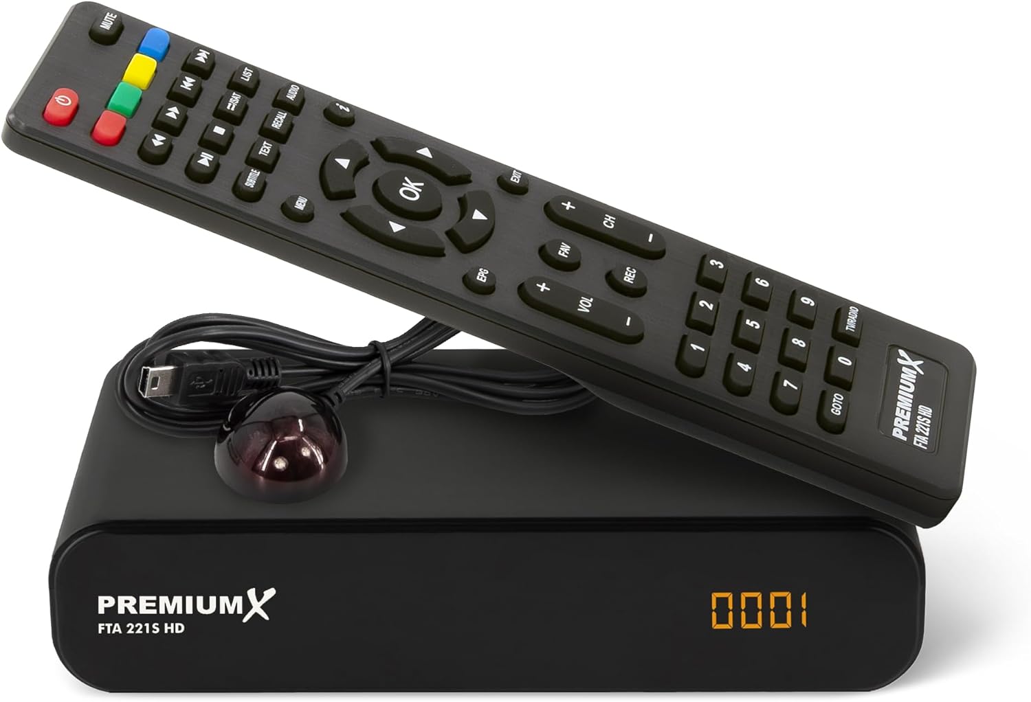 Premium X HD 221S Sat Receiver – DVB-S2 FTA Digital Satellitenreceiver, Unicable