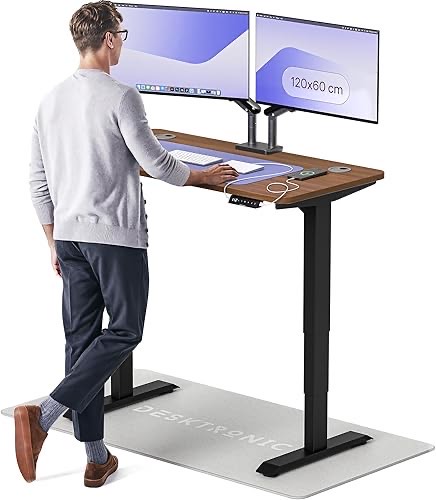 Desktronic HomePro Höhenverstellbarer Schreibtisch 120 × 60 cm – Elektrischer Schreibtisch Mit Zwei Elektrischen Motoren
