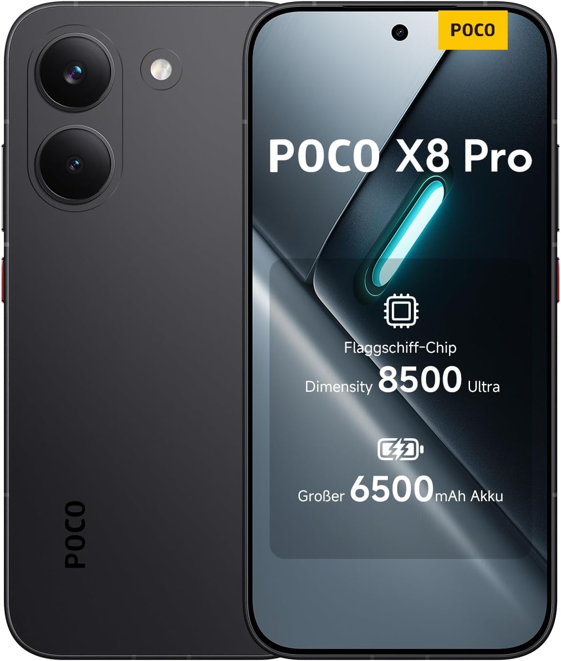 XIAOMI Poco X8 Pro Smartphone 12GB+512GB, Dimensity 8500-Ultra Prozessor, 6500mAh Akku, Ultra-helles AMOLED Display, 50MP Sony IMX882 Hauptkamera mit 