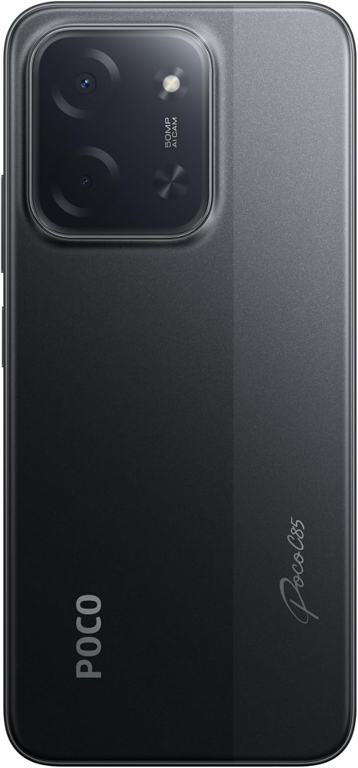 XIAOMI Poco C85, Smartphone 8+256GB, 6,9" 120Hz Display 7,99mm Design, MediaTek Helio G81-Ultra Octa-Core, 50MP AI-Zweifach-Kamera, 6000mAh, Black