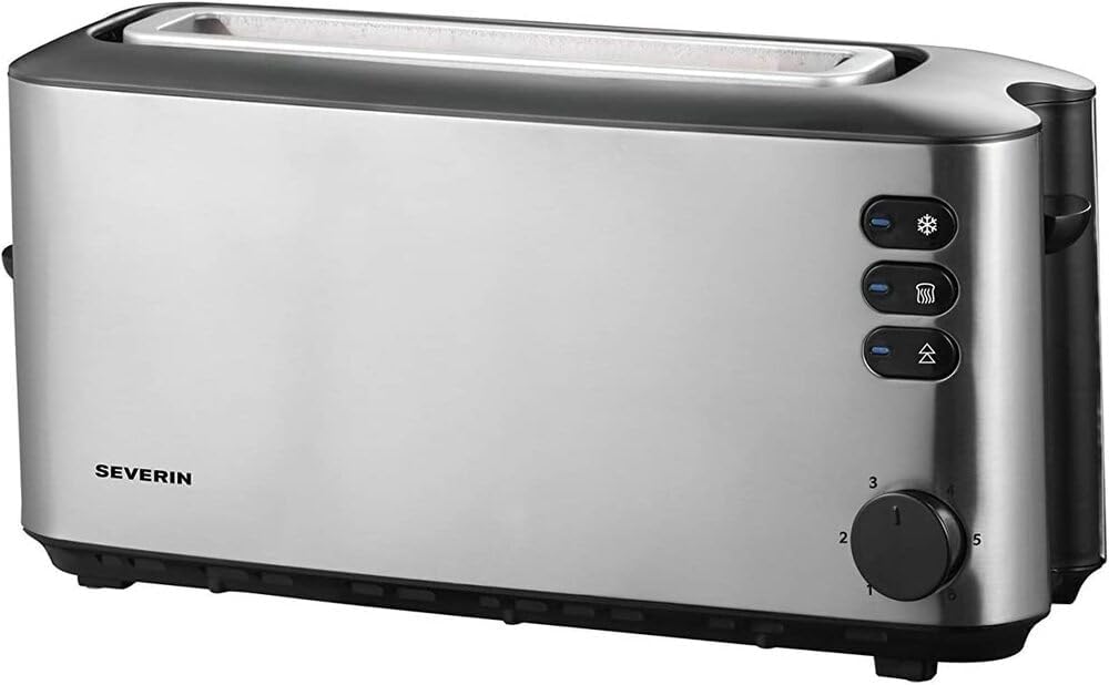 SEVERIN Automatik-Langschlitztoaster, Automatik-Toaster mit Brötchenaufsatz, aus