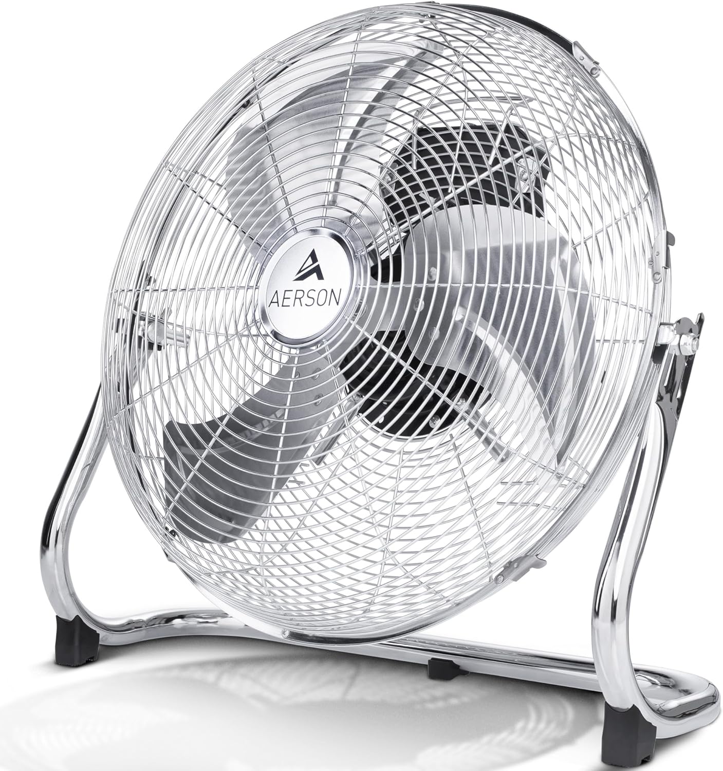 TRESKO AERSON Bodenventilator 50cm | Windmaschine mit 3-Leistungsstufen 120W | Standventilator | hoher Luftdurchsatz | robuste Metallausführung | Neig