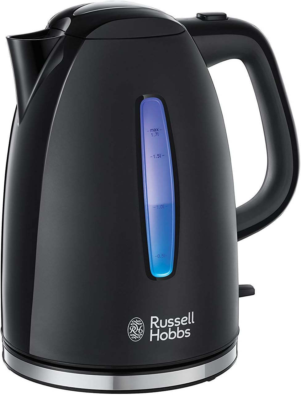 Russell Hobbs Wasserkocher Textures+, 1,7l, 2400W, LED Beleuchtung, Schnellkochfunktion, optimierte Ausgusstülle, herausnehmbarer Kalkfilter, Teekoche